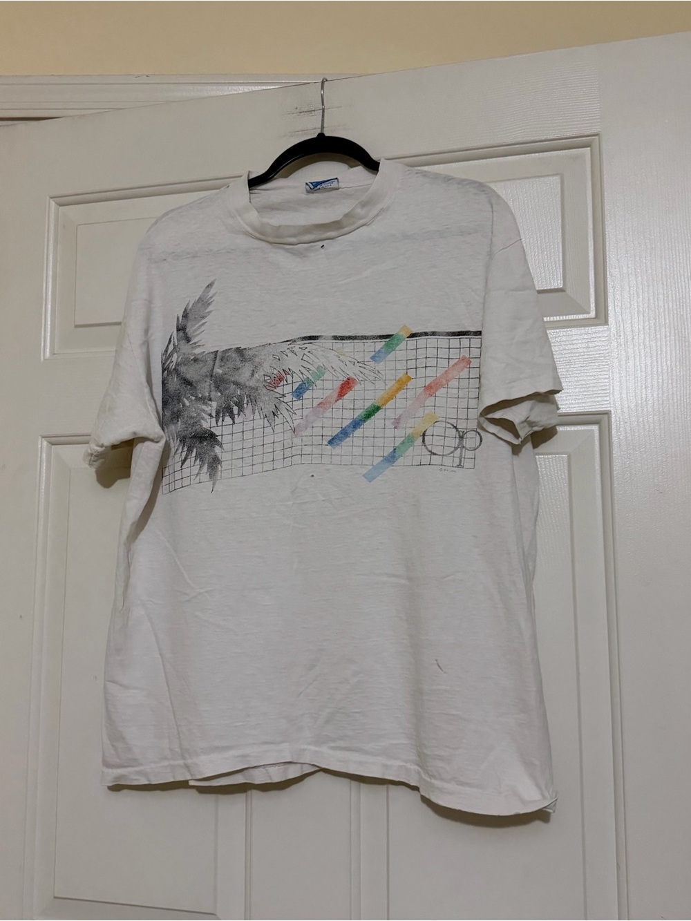 Vintage OP Ocean Pacific 1980s 1982 Graphic Tee Surf T-Shirt Sz XL Single Stitch